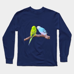 Cute budgie couple Long Sleeve T-Shirt